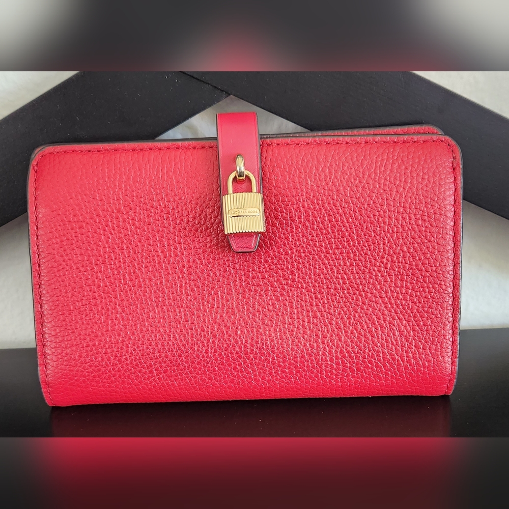 Never used Red Leather Michael Kors Wallet
